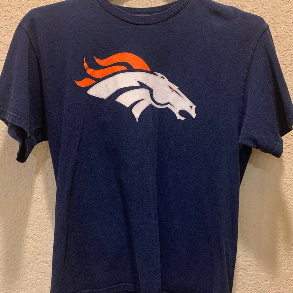 NFL Team Apparel Denver Broncos Peyton Manning 18 T Shirt Mens Large L Football